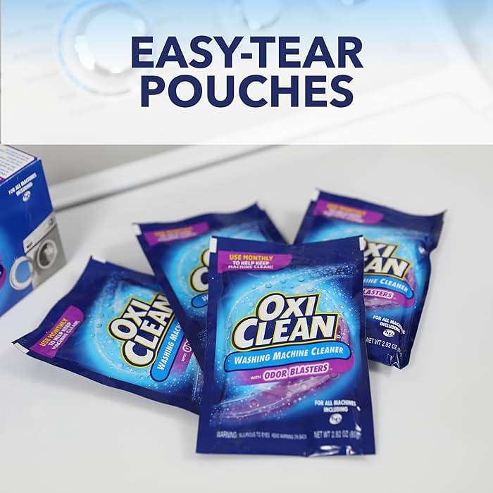 OxiClean Washing Machine Cleaner with Odor Blasters, 4 Count - Image 3