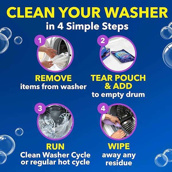 OxiClean Washing Machine Cleaner with Odor Blasters, 4 Count - Image 5