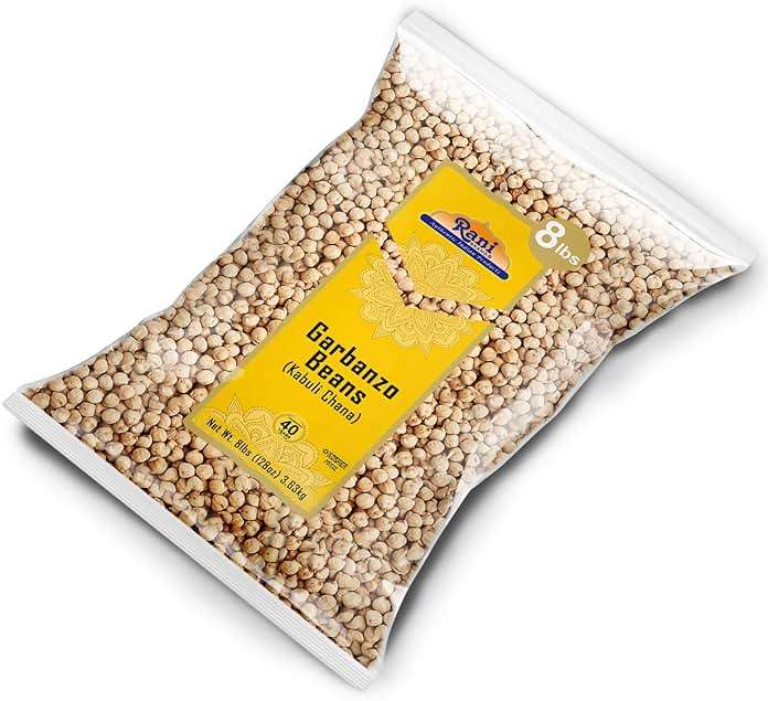 Rani Garbanzo Beans (Kabuli Chana) 128oz (8lbs) 3.63kg Bulk ~ All Natural | Vegan | Gluten Friendly | NON-GMO | Kosher | Indian Origin - Image 8