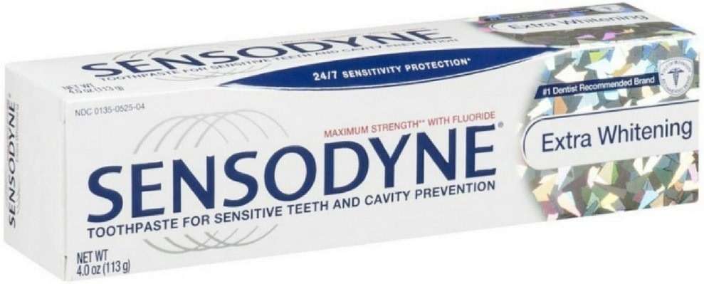 Sensodyne Extra Whitening Toothpaste for Sensitive Teeth, Cavity Prevention and Sensitive Teeth Whitening - 4 Ounces (Pack of 2) - Image 1