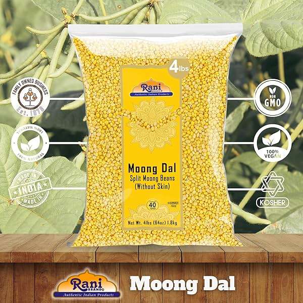 Rani Moong Dal (Split Mung Beans Without Skin) Lentils Indian 64oz (4lbs) 1.81kg Bulk ~ All Natural | Gluten Friendly | Non-GMO | Kosher | Vegan | Indian Origin - Image 6