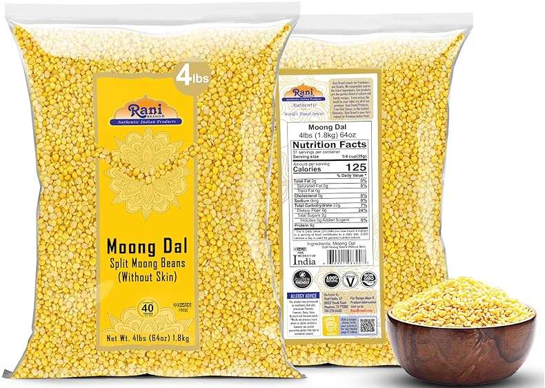 Rani Moong Dal (Split Mung Beans Without Skin) Lentils Indian 64oz (4lbs) 1.81kg Bulk ~ All Natural | Gluten Friendly | Non-GMO | Kosher | Vegan | Indian Origin - Image 8