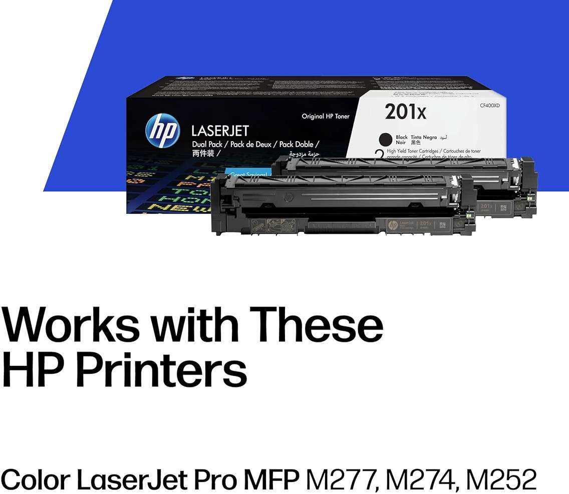 HP 201X Black High-Yield Toner Cartridge Printers | Works with Color LaserJet Pro M252; Color LaserJet Pro MFP M277 Series | CF400X - Image 2