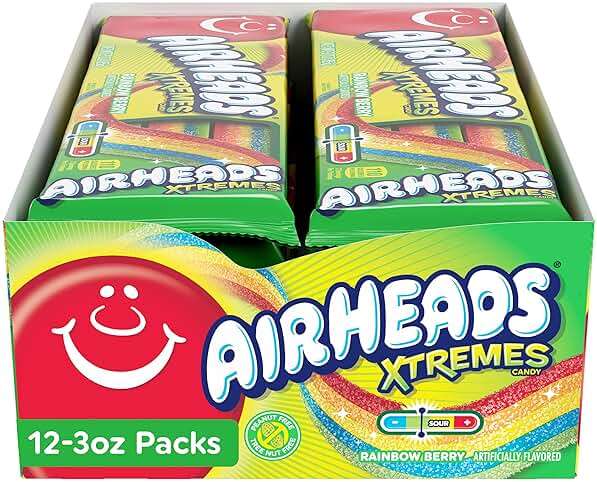 Airheads Xtremes Belts Candy, Chewy Candy Package, Rainbow Berry Fruit Flavor Artificially Flavored, 3 Ounces (12-Pack) - Image 4