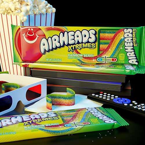 Airheads Xtremes Belts Candy, Chewy Candy Package, Rainbow Berry Fruit Flavor Artificially Flavored, 3 Ounces (12-Pack) - Image 9