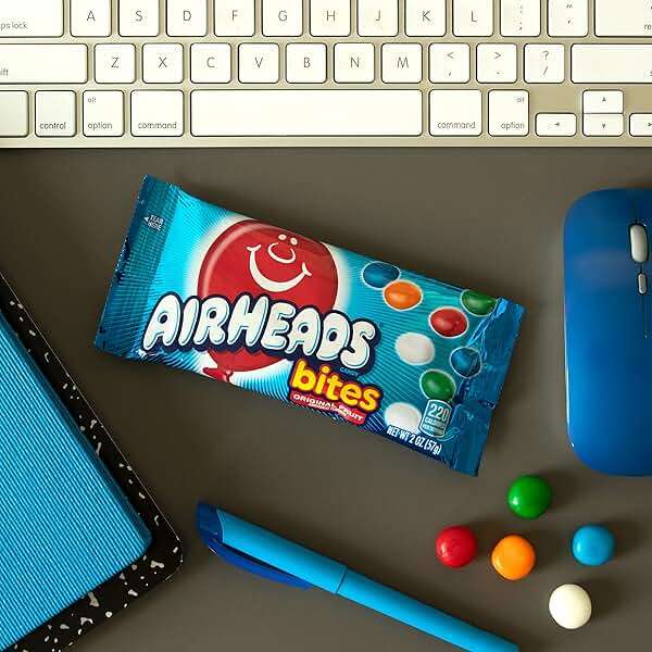 Airheads Candy Bites, Chewy Candy Bags, Assorted Fruit Flavors Naturally and Artificially Flavored, 2 Ounces (18-Pack) - Image 8