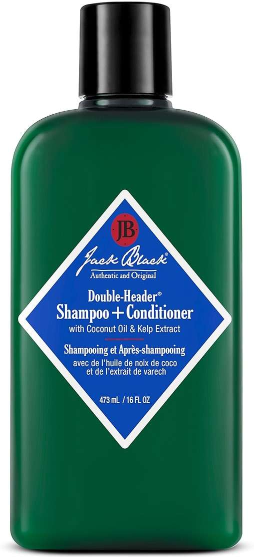 Jack Black - Double-Header Shampoo + Conditioner - PureScience Formula, Coconut Oil and Kelp Extract, Sulfate-Free, Removes Oil and Product Buildup, Lightly Conditions and Soothes, 16 Oz - Image 1