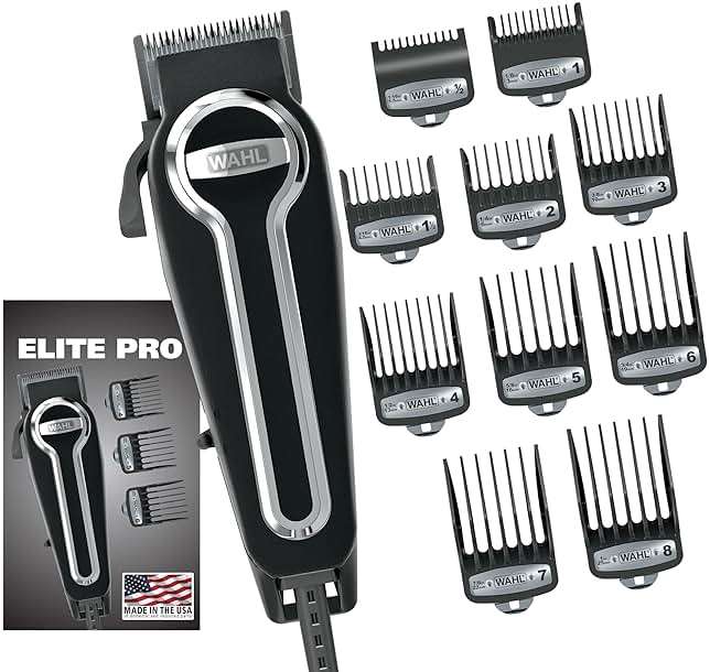 Wahl USA Elite Pro High-Performance Corded Home Haircut & Grooming Kit for Men – Electric Hair Clipper – Model 3029684 - Image 1