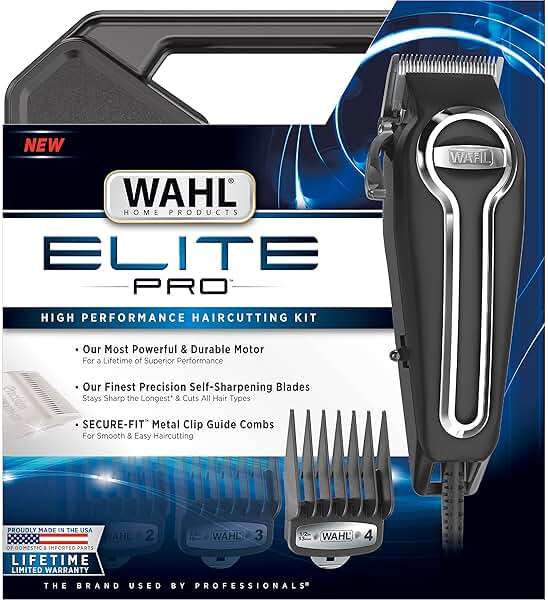 Wahl USA Elite Pro High-Performance Corded Home Haircut & Grooming Kit for Men – Electric Hair Clipper – Model 3029684 - Image 9
