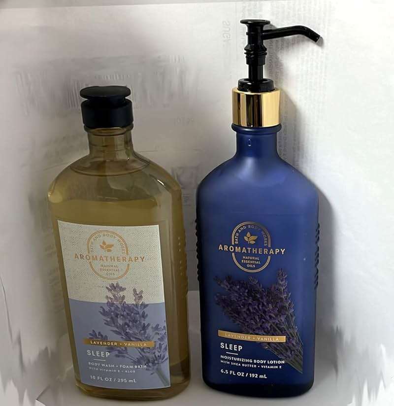 Bath & Body Works Aromatherapy Sleep - Lavender + Vanilla Body Lotion, 6.5 Fl Oz + Body Wash & Foam Bath, 10 Fl Oz - Image 1