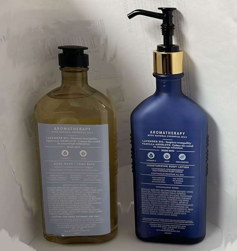 Bath & Body Works Aromatherapy Sleep - Lavender + Vanilla Body Lotion, 6.5 Fl Oz + Body Wash & Foam Bath, 10 Fl Oz - Image 2