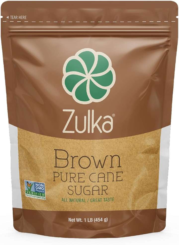 Zulka Brown Pure Cane Sugar, 1 Lb - All-Natural, Non-GMO, Certified Vegan, Bone-Char Free & Kosher Pareve - Image 1