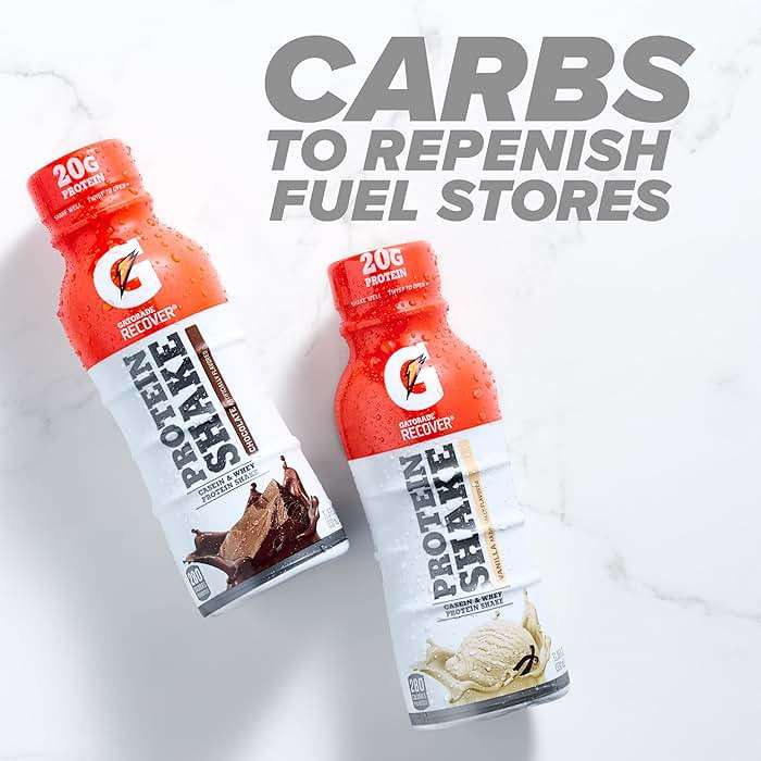 Gatorade Recover Protein Shake, Chocolate, 20g Protein, 11.6 fl oz Plastic Bottle, Pack of 12 - Image 5