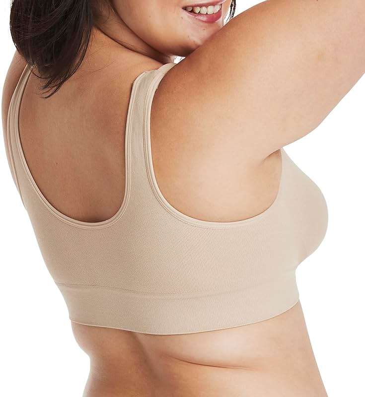 Hanes Women's Cozy Wireless Bra, Full-Coverage Pullover Bra, Seamless T-Shirt Bra - Image 4
