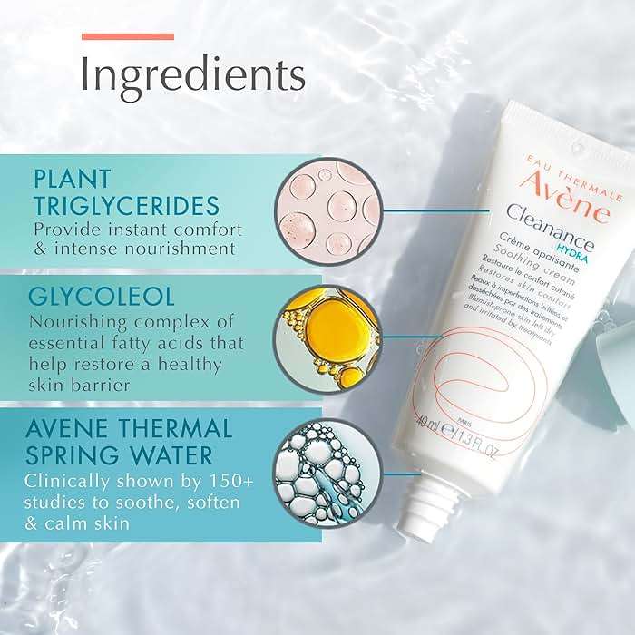 Avène Cleanance HYDRA Soothing Cream, Rich Moisturizer, Adjunctive Care for Drying Acne Treatments, 1.3 Oz - Image 4