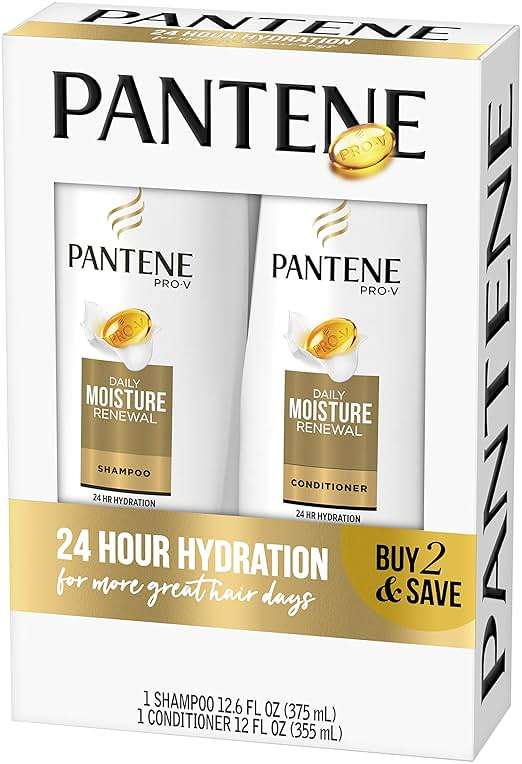 Pantene Daily Moisture Renewal Duo set, 12.6 Oz Shampoo and 12 Oz Conditioner - Image 2