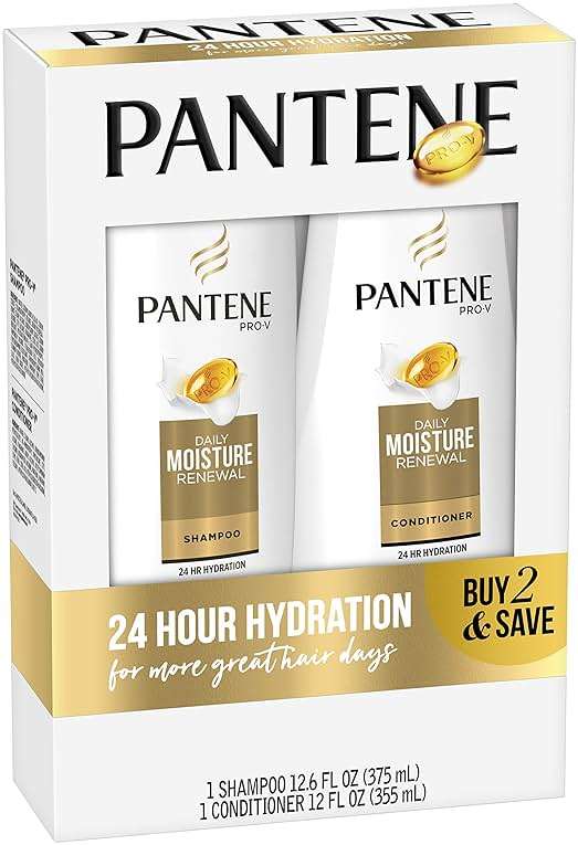 Pantene Daily Moisture Renewal Duo set, 12.6 Oz Shampoo and 12 Oz Conditioner - Image 3