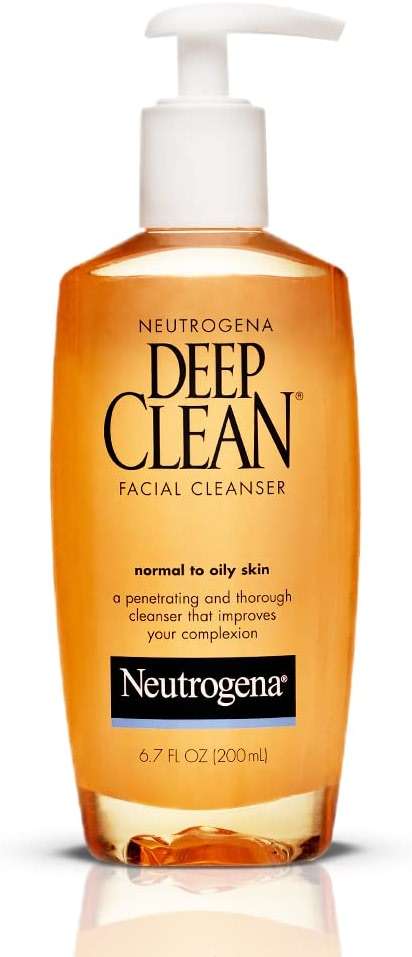 Neutrogena Deep Clean Daily Facial Cleanser with Beta Hydroxy Acid for Normal to Oily Skin, Alcohol-Free, Oil-Free & Non-Comedogenic, 6.7 fl. oz - Image 1