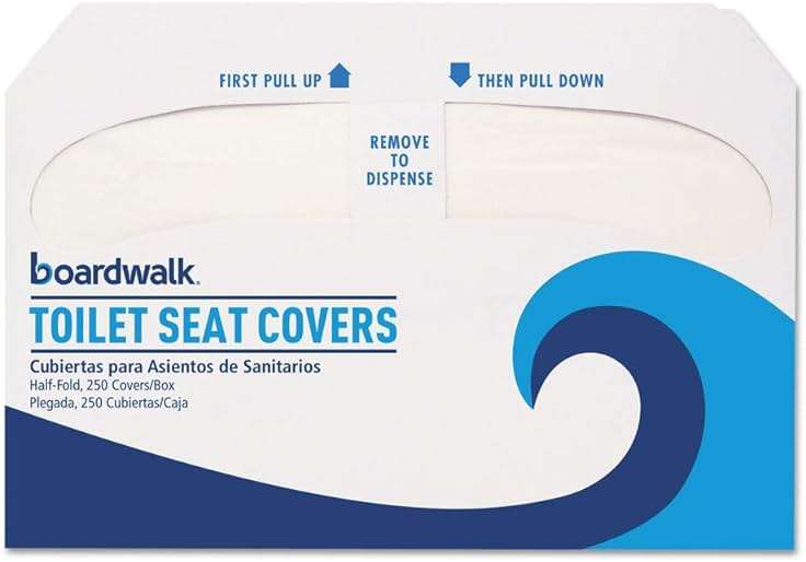 Premium Half-Fold Toilet Seat Covers, 14.25 X 16.5, White, 250 Covers/Sleeve, 20 Sleeves/Carton - Image 1