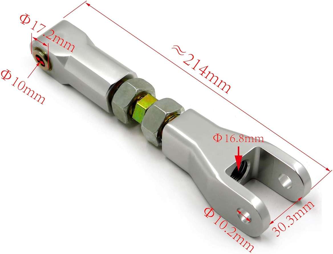 HTTMT MT284-005- Motorcycle Adjustable Rear Lowering Kits Fit Compatible with All years 450R 400EX TRX400EX TRX450R Silver - Image 3