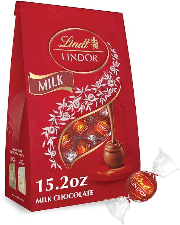 Lindt LINDOR Milk Chocolate Candy Truffles, Halloween Candy, 15.2 oz. Bag - Image 1