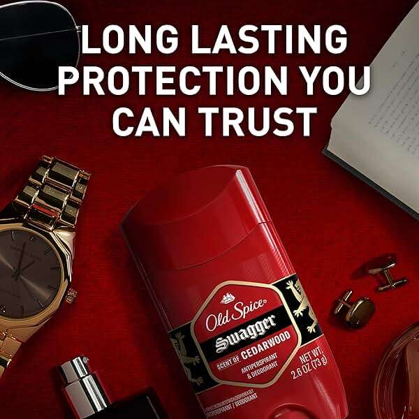 Old Spice Antiperspirant Deodorant for Men, 24/7 Sweat & Odor Protection, 24/7 Lasting Freshness, Invisible Solid, Swagger with Cedarwood Scent, 3.4 oz - Image 5