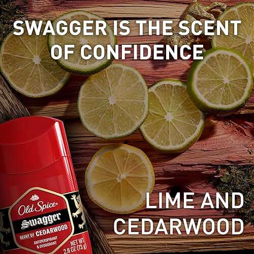 Old Spice Antiperspirant Deodorant for Men, 24/7 Sweat & Odor Protection, 24/7 Lasting Freshness, Invisible Solid, Swagger with Cedarwood Scent, 3.4 oz - Image 6