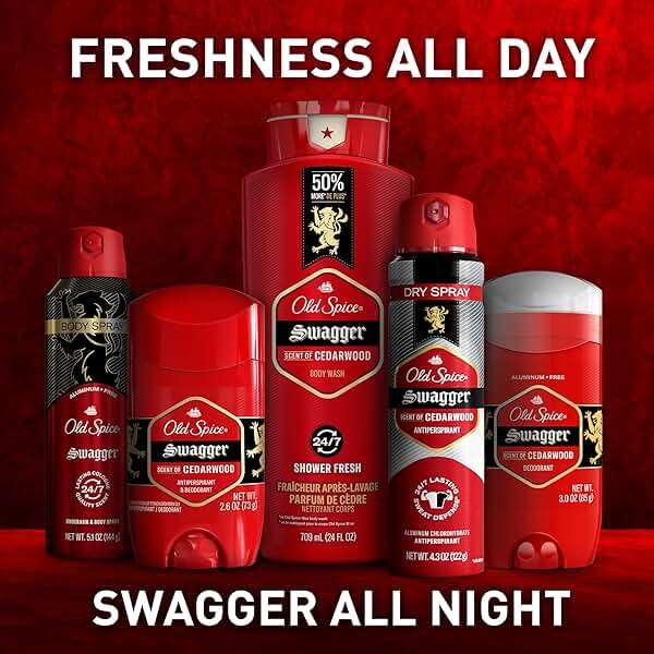Old Spice Antiperspirant Deodorant for Men, 24/7 Sweat & Odor Protection, 24/7 Lasting Freshness, Invisible Solid, Swagger with Cedarwood Scent, 3.4 oz - Image 7