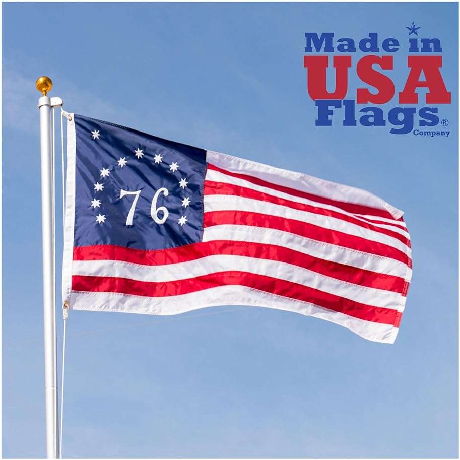Bennington 3x5 Flag Made in USA - All Weather SolarMax Nylon 1776 American Flag with Sewn Stripes & Embroidered Stars - FMAA Certified, US Made - Image 1
