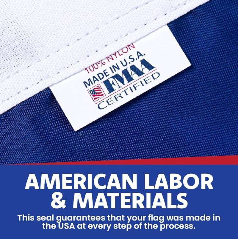 Bennington 3x5 Flag Made in USA - All Weather SolarMax Nylon 1776 American Flag with Sewn Stripes & Embroidered Stars - FMAA Certified, US Made - Image 5
