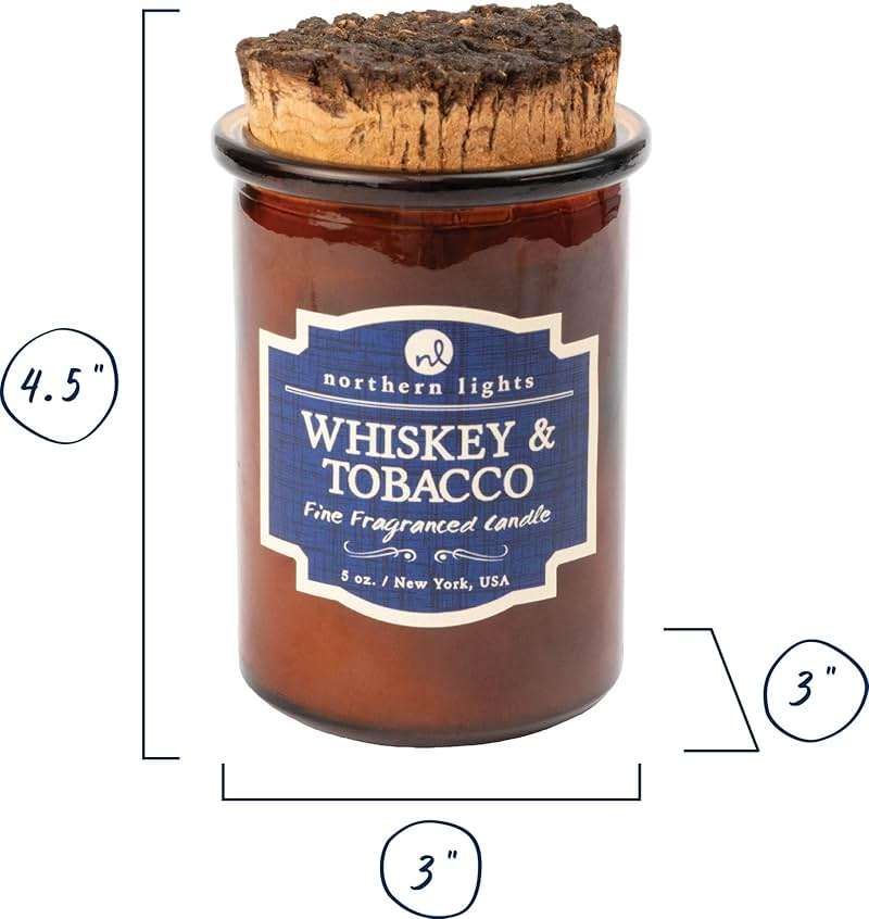 Northern Lights Candles - Spirit Jar Candles - Whiskey & Tobacco - 52601 - Image 3