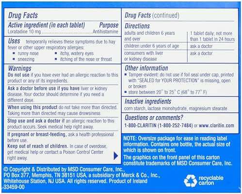 Claritin, Non-drowsy, Indoor & Outdoor Allergies, Antihistamine - 30 Tablets. - Image 3
