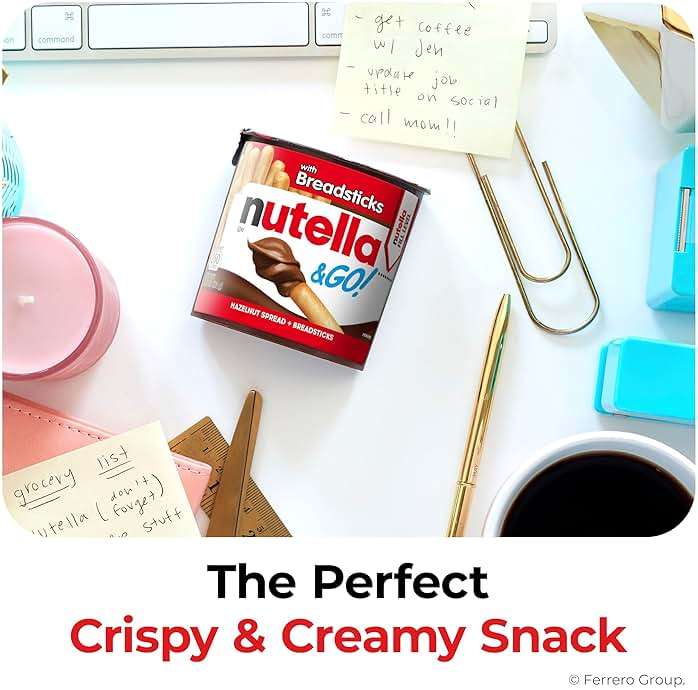 Nutella & GO! Chocolate Hazelnut Spread with Cocoa + Breadsticks, 24 Bulk Snack Packs, 1.8 oz Each - Image 8
