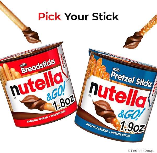 Nutella & GO! Chocolate Hazelnut Spread with Cocoa + Breadsticks, 24 Bulk Snack Packs, 1.8 oz Each - Image 9