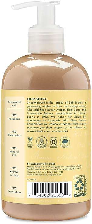 SheaMoisture Strengthen and Restore Rinse Out Hair Conditioner to Intensely Smooth and Nourish Hair 100% Pure Jamaican Black Castor Oil with Shea Butter, Peppermint and Apple Cider Vinegar 13 oz - Image 2