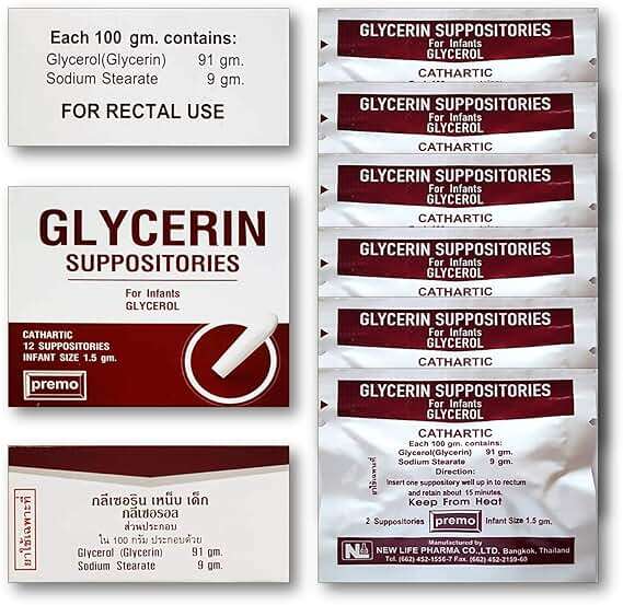 Glycerin Suppositories in Foils New Look by Premo (Infant Size 1.5 Gm. X 12 Suppositories) Convenient for Infant Occasional Laxative Apply in a Newborn, Firm Stools Less Than Once a Day - Image 5