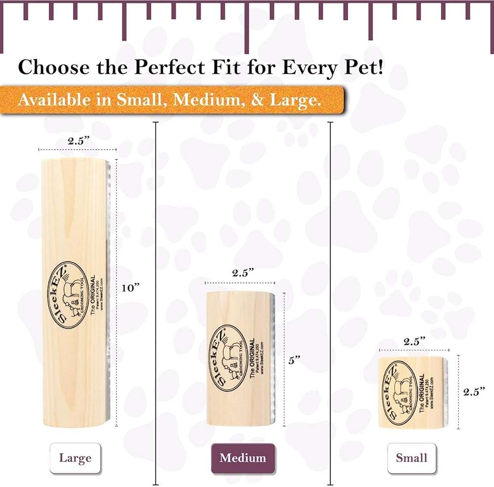 SleekEZ Dog Brush for Shedding | Patented Deshedding Dog Brush | Pet Hair Remover for Short, Medium & Long Coats | Made in USA | 5 Inch - Image 9