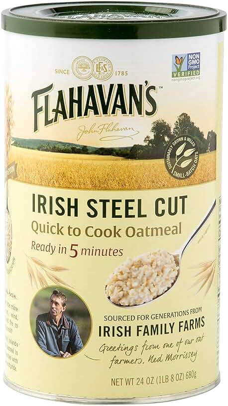 Flahavan's Quick to Cook 5 Minute, Irish Steel Cut Oatmeal, 24 Ounce (Pack of 6) - Image 1
