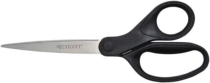 Westcott 16451 8-Inch KleenEarth Recycled Scissors For Office and Home, Black - Image 1