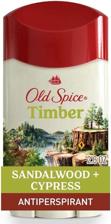 Old Spice Dry Feel Antiperspirant Deodorant for Men, 24/7 Freshness, 24/7 Sweat & Odor Protection, Gentle on Skin with Skin Conditioners, Timber with Sandalwood + Cypress Scent, 2.6 oz - Image 1