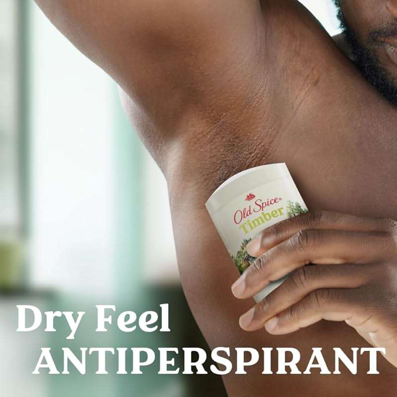 Old Spice Dry Feel Antiperspirant Deodorant for Men, 24/7 Freshness, 24/7 Sweat & Odor Protection, Gentle on Skin with Skin Conditioners, Timber with Sandalwood + Cypress Scent, 2.6 oz - Image 3