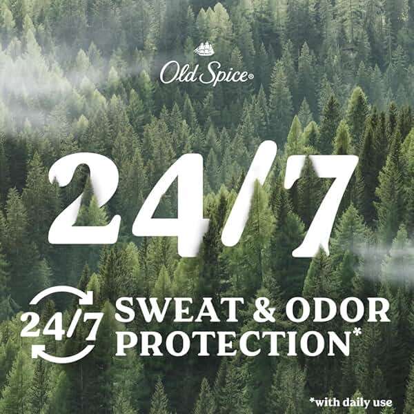 Old Spice Dry Feel Antiperspirant Deodorant for Men, 24/7 Freshness, 24/7 Sweat & Odor Protection, Gentle on Skin with Skin Conditioners, Timber with Sandalwood + Cypress Scent, 2.6 oz - Image 4