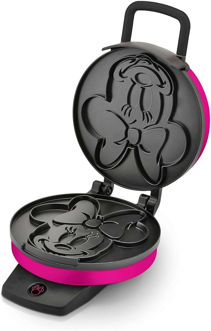 Disney Minnie Mouse Waffle Maker by Select Brands - Nonstick Waffle Iron for Fun Minnie-Shaped Waffles - Disney Kitchen Gift - 800 Watts - Image 3
