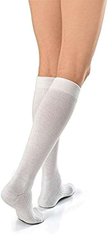 JOBST Activewear Compression Socks, 15-20 mmHg, Knee High, Large, White - Image 2
