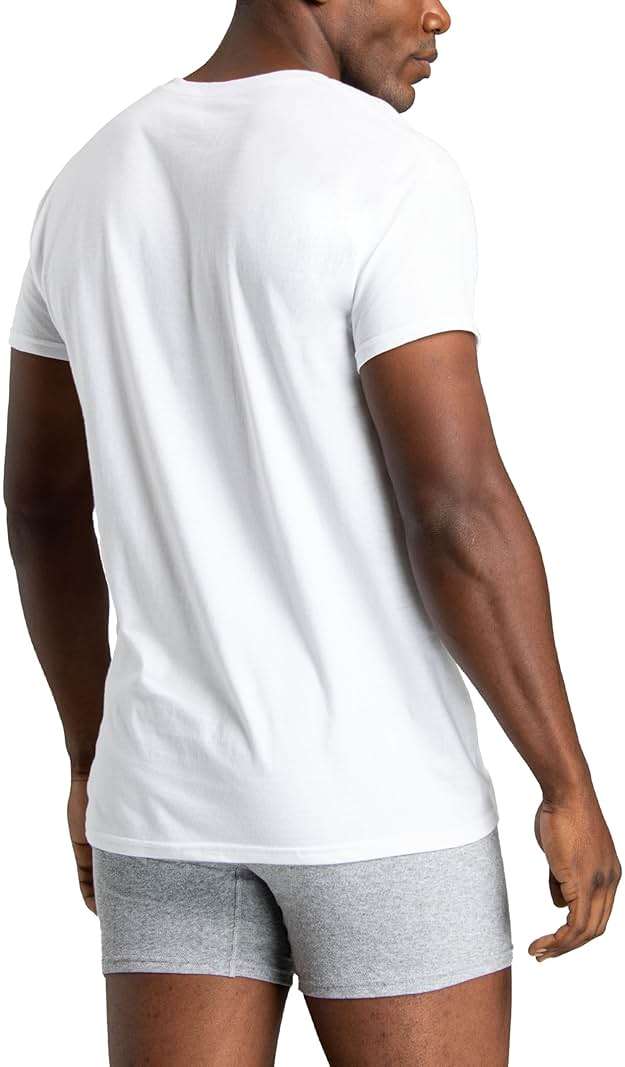 Fruit of the Loom Men's Crew Tee Undershirts, Moisture Wicking & Tag Free, Also Available in Big & Tall - Image 4