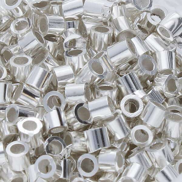 The Beadsmith Tube Crimp Beads, 1.5 x 1.5mm, 800 Pieces, Silver Color, Uniform Cylindrical Shape, No Sharp Edges, Designed to Secure the Ends of Jewelry Stringing Wires and Cables - Image 4