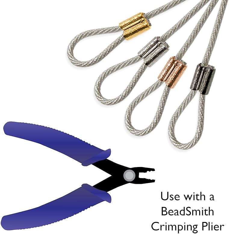 The Beadsmith Tube Crimp Beads, 1.5 x 1.5mm, 800 Pieces, Silver Color, Uniform Cylindrical Shape, No Sharp Edges, Designed to Secure the Ends of Jewelry Stringing Wires and Cables - Image 6