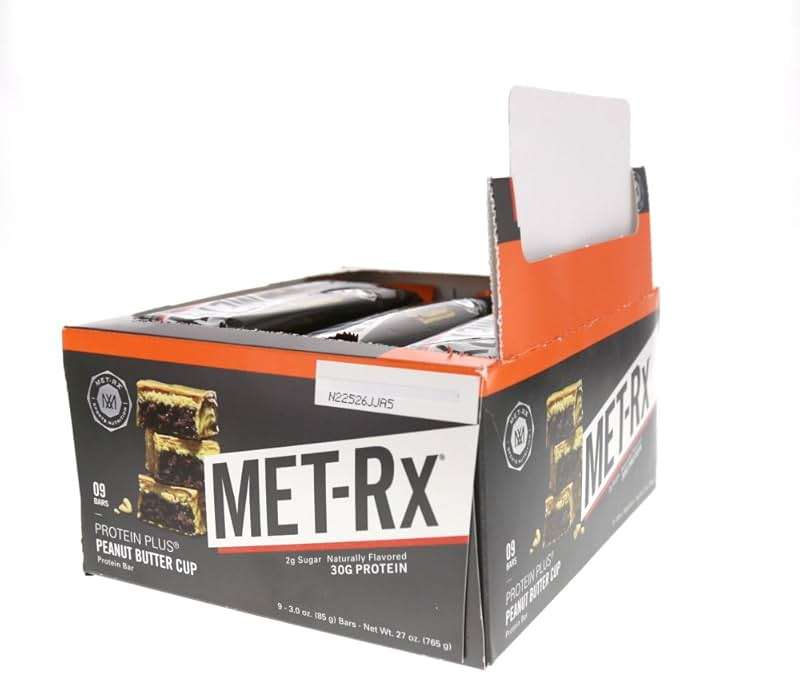 MET-Rx Protein Plus Bar, Great as Healthy Meal Replacement, Snack, and Help Support Energy, Gluten Free, Peanut Butter Cup, With Vitamin A, Vitamin C, and Zinc to Support Immune Health, 85 g,9 Count - Image 3