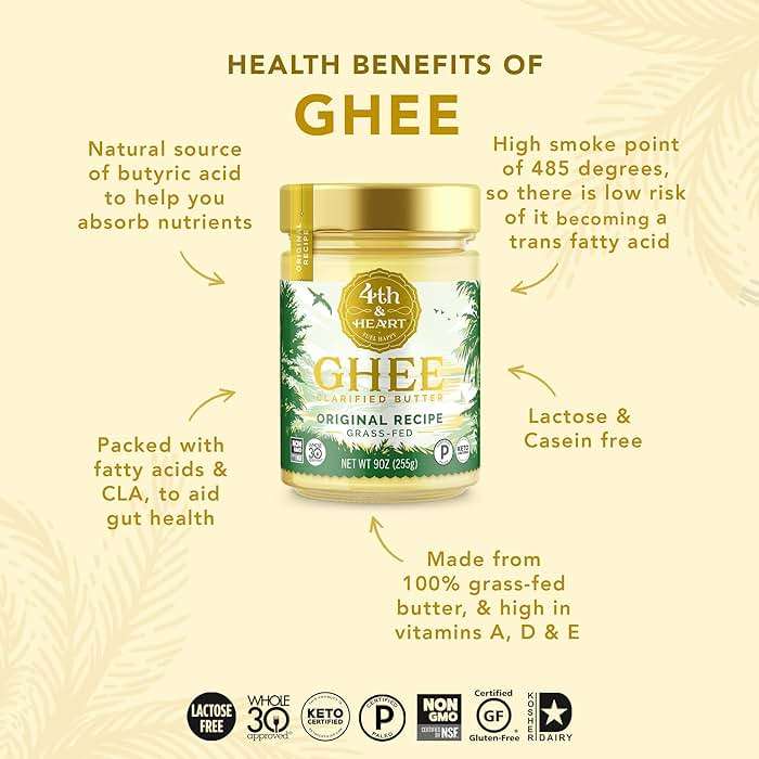4th & Heart Original Grass-Fed Ghee, Clarified Butter, 100% Butter Fat, Pasture-Raised, Lactose & Casein Free, High Smoke Point Cooking Oil, Keto & Paleo Friendly, 9 oz - Image 4