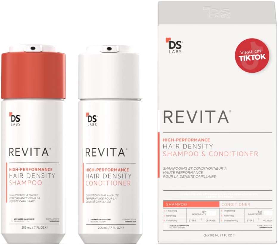 DS Labs For Men & Women Revita Shampoo & Conditioner Kit - Two-Step Scalp Care System for Fuller-Looking, Volumized Hair, Lightweight Hydration, Sulfate & Silicone Free, Color Safe, 205 mL - Image 1